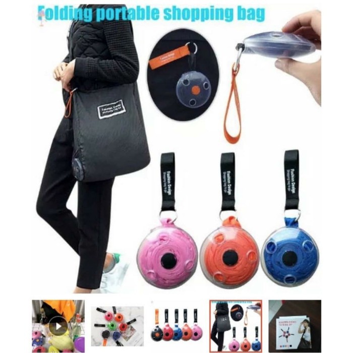 praktis Folding Portable Shopping Bag / Tas Kantong Belanja