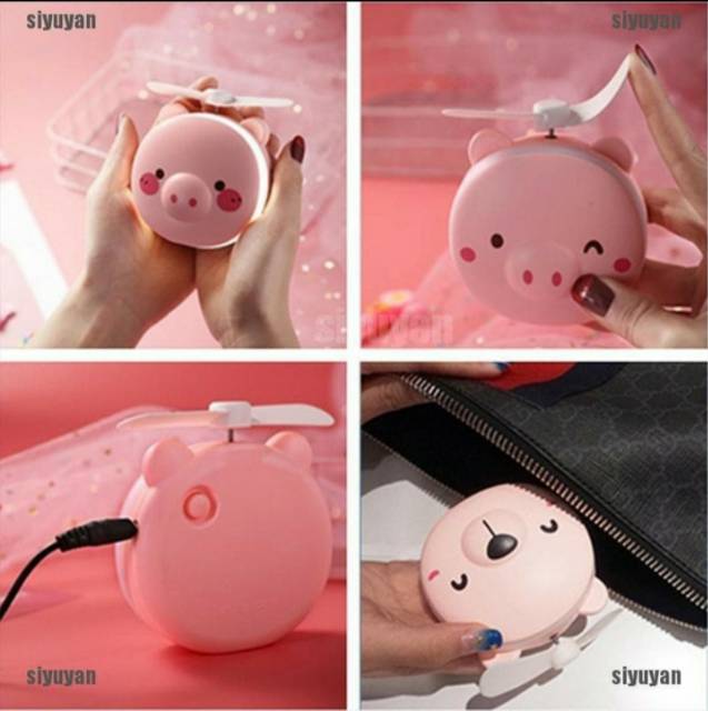 Kipas Angin mini Genggam Tangan Travel Portable/Kipas Angin Kecil Sanrio Kuromi Cinamoroll Bunga