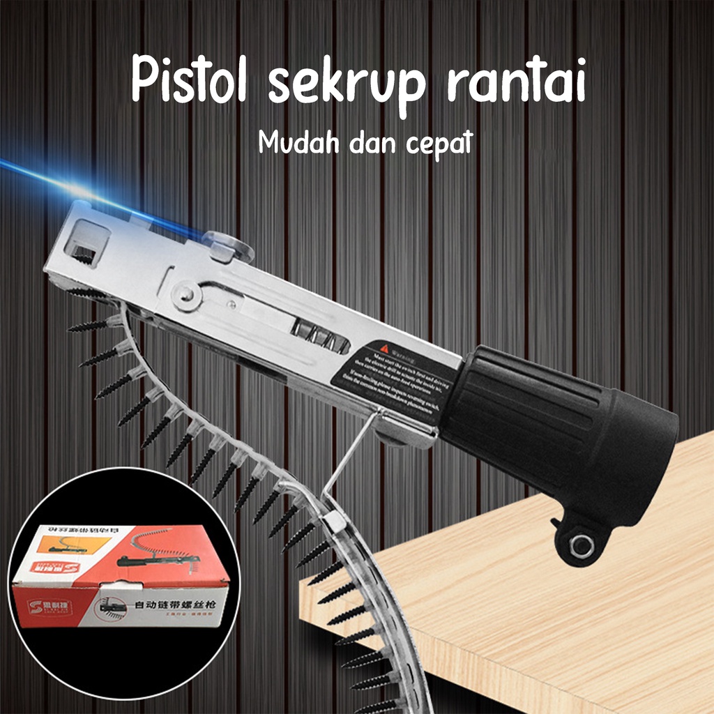 Tembakan Pistol Baut Sekrup Paku Rantai Adaptor Bor Listrik Adapter screw