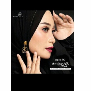 anting arrafi | anting fasion hijab | anting lapis emas awet | aksesoris anting untuk hijab arrafi