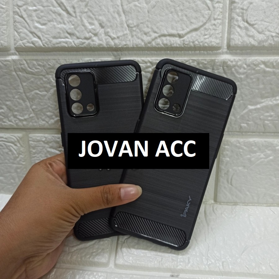OPPO A54 A95 A74 4G A16 A12 A5S A11K A15 A15S A52 A92 CASE SOFTCASE BLACK CARBON CASE, IPAKY CARBON CASE SILIKON HITAM KARBON KARET CASING COVER