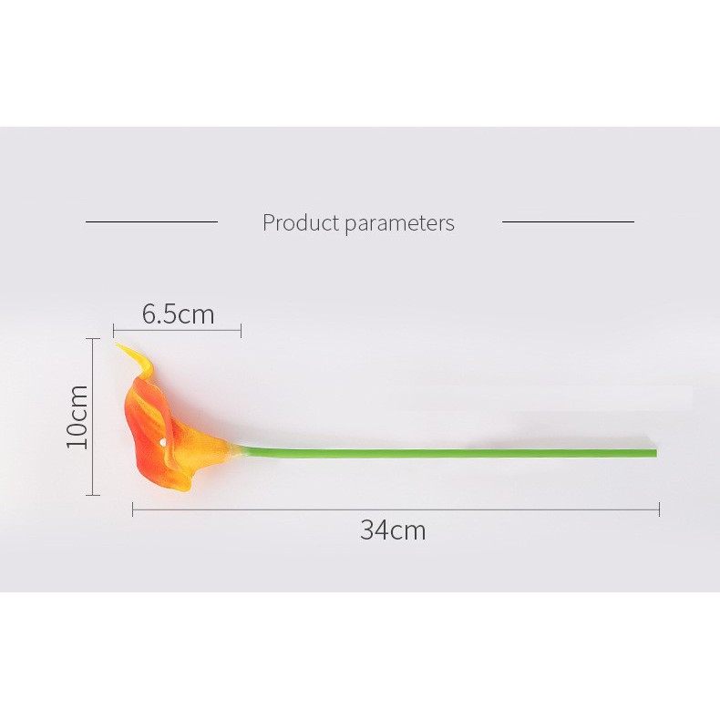 GUNINCO BUNGA LILY Artificial Latex Calla Lili Bunga Palsu Dekorasi Rangkaian Hiasan Rumah Kantor-1