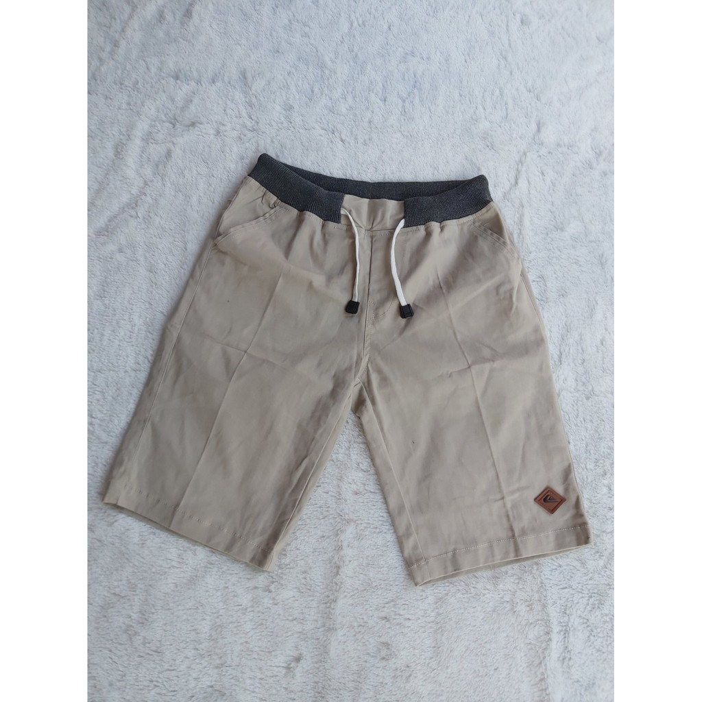 [BIG SIZE] Celana Chino Pendek Pria mick pinggang karet rip katun twill krem coklat surfing santaI