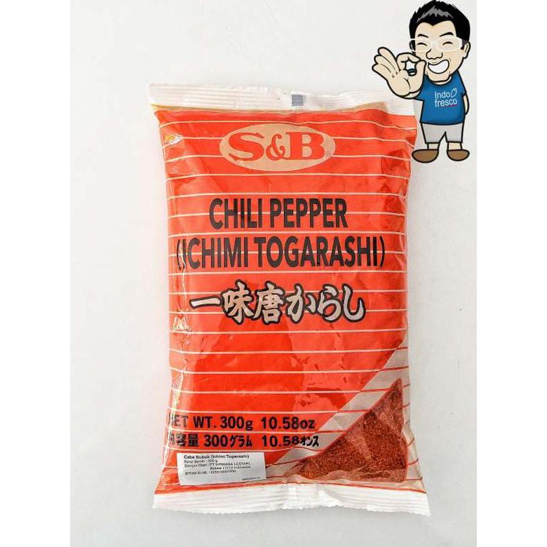 

BERKUALITAS! S&B Chili Pepper/ Ichimi Togarashi/ Bubuk Cabai/ Cabe Bubuk- 300 gr