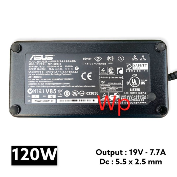 Adaptor Charger Laptop Asus ROG 19.5V 7.7A (5.5 x 2.5mm) 150W