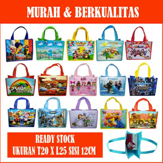 Tas souvenir ultah murah/tas ulang tahun karakter TERMURAH-1