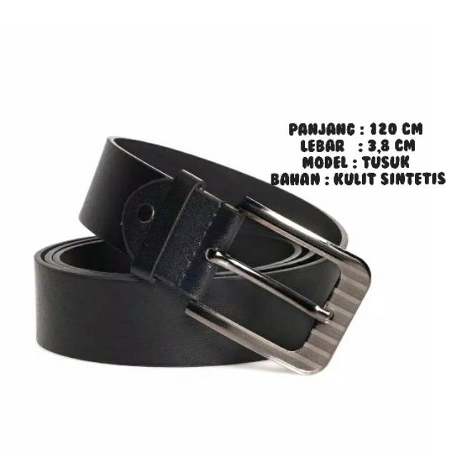Ikat pinggang pria model vintage/tusuk kulit sintetis