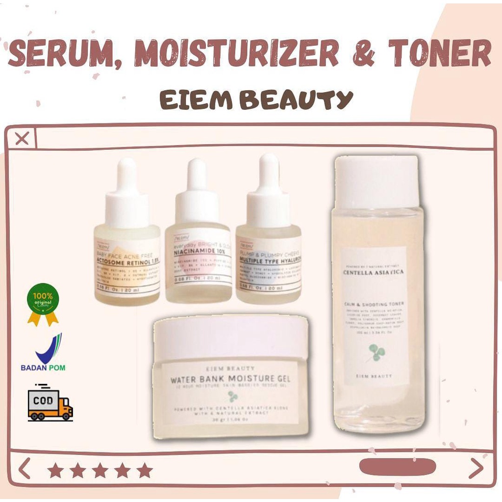 EIEM BEAUTY SERUM EIEM MOISTURIZER Eiem Beauty Serum Brightening Serum Hydration Serum Baby Face Acn