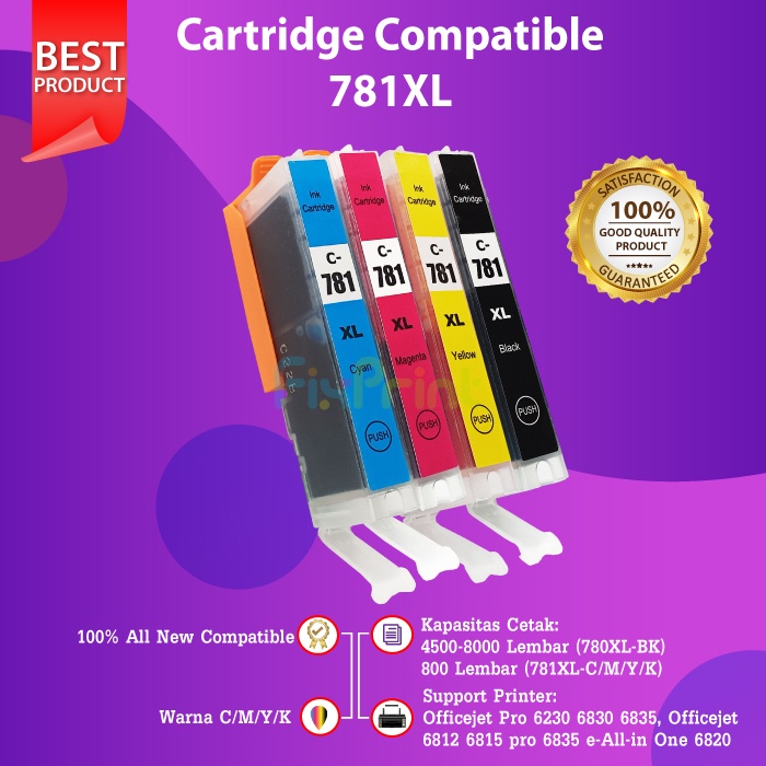 Tinta PGI-780 CLI-781XL 780 XL 781XL Compatible Cartridge TR8570 TS6370 TS707 Black Color