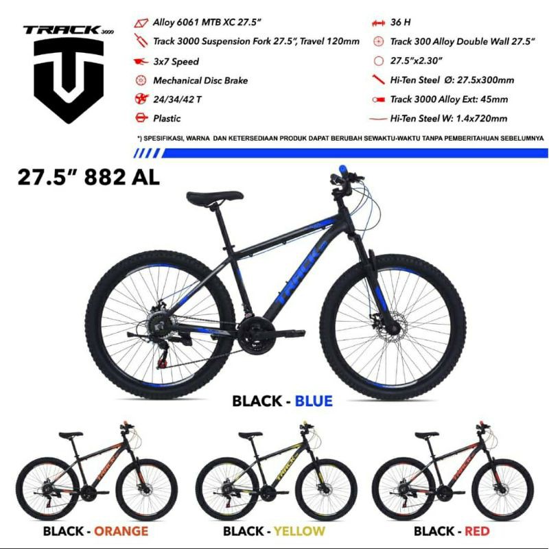 Sepeda MTB 26 inch 882 AL Track 3000 21 speed alloy