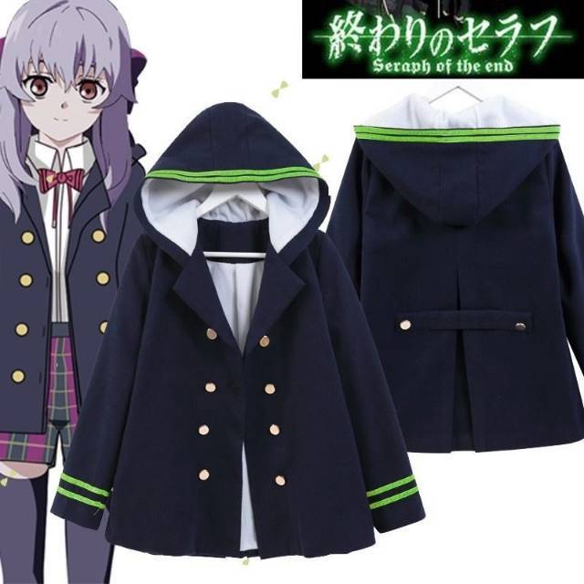 Shinoa Hiragi Jacket Owari no Seraph Cosplay Jaket Anime