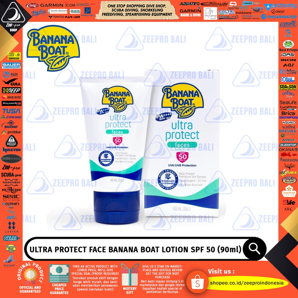Banana Boat spf 50 Ultra Protect Face Sunscreen Skincare Tabir Surya