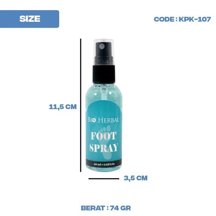 Penghilang Bau Kaki Bio Herbal Foot Spray Deodorant BPOM