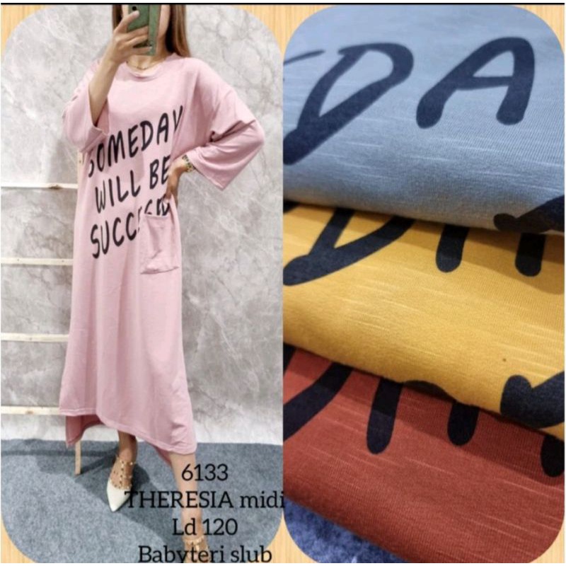 Kaos Midi Oversize Viral by Theresia | mickey