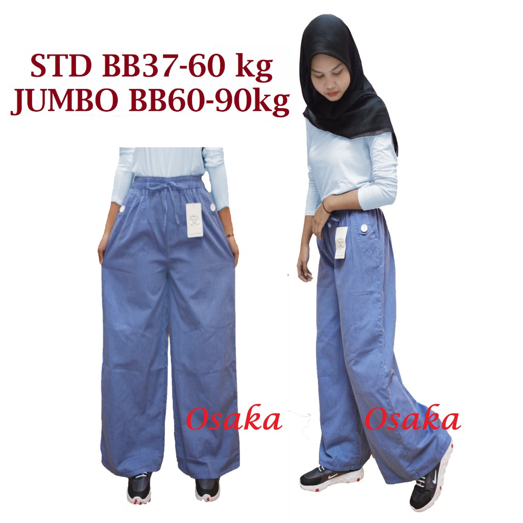 Celana Wanita Kulot Jeans Jins Semua Ukuran Ada STD dan JUMBO Big size