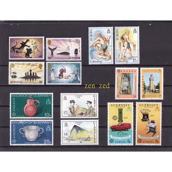 

0327 Prangko Isle of Man Jersey Gibraltar Guernsey - Europa Stamps Mnh