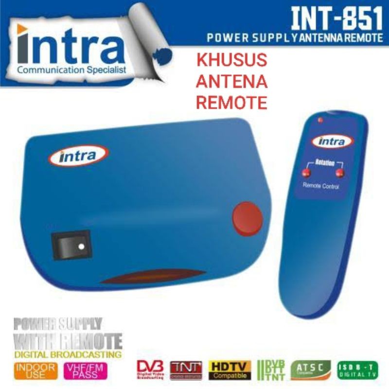 Intra Power Supply / Booster Antena TV + Remote INT-851 / INT-852