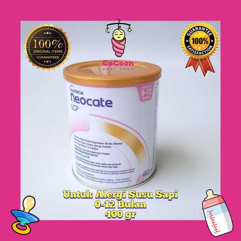 Susu Bayi Alergi Sapi Nutricia Neocate LCP 0-12 Bulan 400 g 400gr