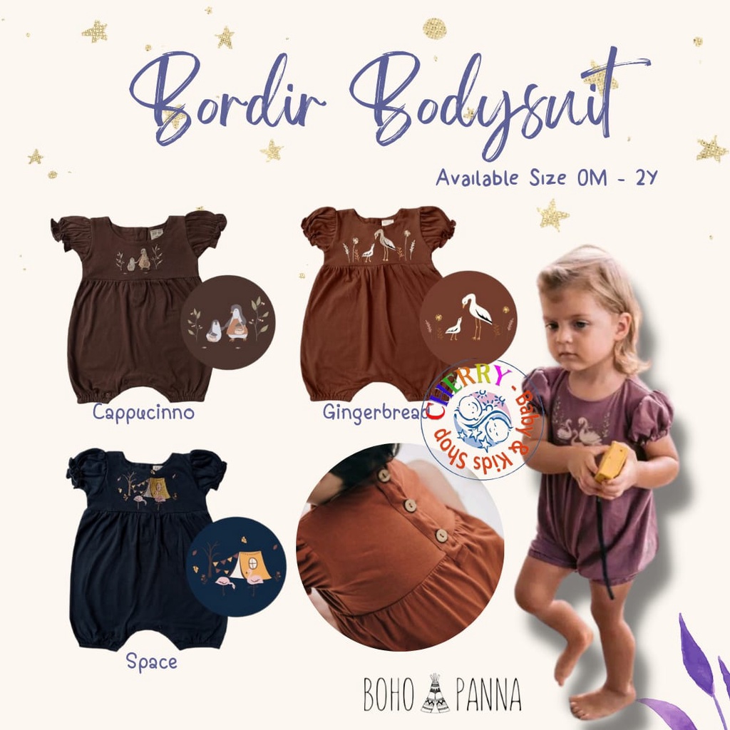 11.11 SALE Ambyar Bohopanna 2 Tahun Bordir Bodysuit Jumper Anak Perempuan CBKS