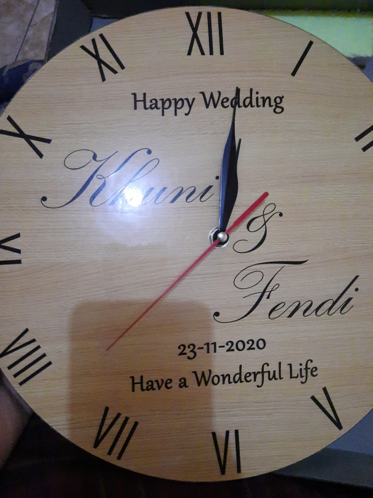 Jam Dinding Murah Kado Nikahan Ultah Kelulusan Custom