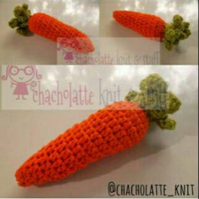 Boneka rajut buah dan sayur