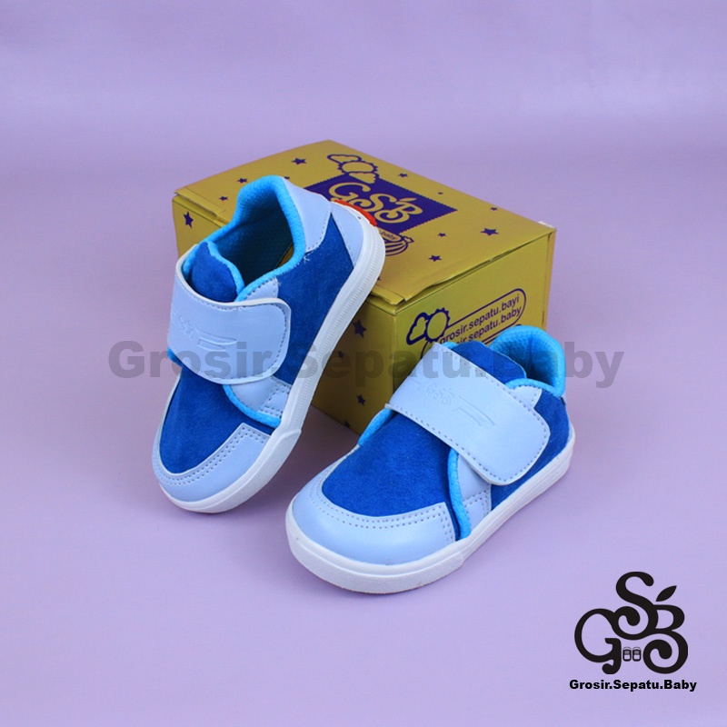 sepatu anak sneakers sepatu anak laki laki sepatu anak perempuan model casual suede kids Biru polos ringan  fleksibel &amp; Anti Slip