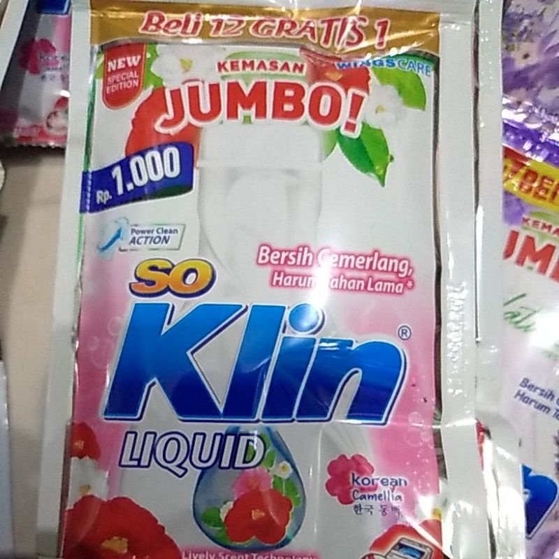 PROMO SUPER MURAH Soklin So klin Liquid Jumbo 45ml 1 renceng ( 12 gratis 2)