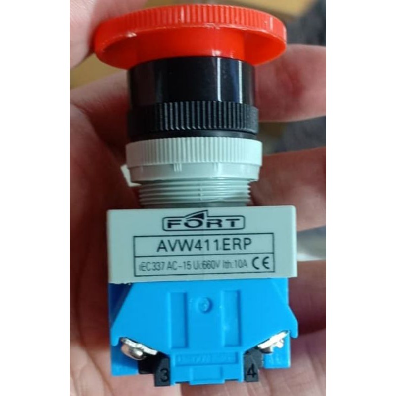 Emergency Push Button AVW411ERP merk FORT model Idec/ Izumi