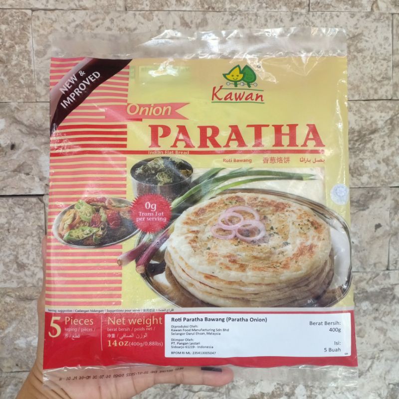 

Roti Paratha Onion 5 pc 400gram Kawan Food