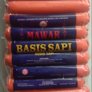  Sosis  Basis baso sosis  Rasa sapi cap mawar  isi 25pcs 