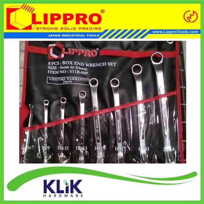 Lippro Kunci Ring Set 8 Pcs 6 - 24 mm - Double Ring Spanner Set