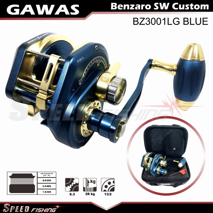 Reel Gawas Benzaro SW Custom BZ 3001LG Gawas Benzaro BZ 3001 LG - Blue