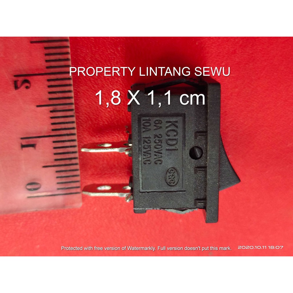 SAKLAR POWER HITAM Rocker switch 2 pin saklar 2 kaki karaoke kecil