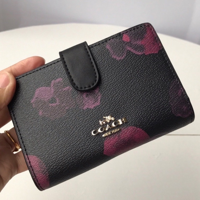 Coach Zip Corner Wallet Original Floral
