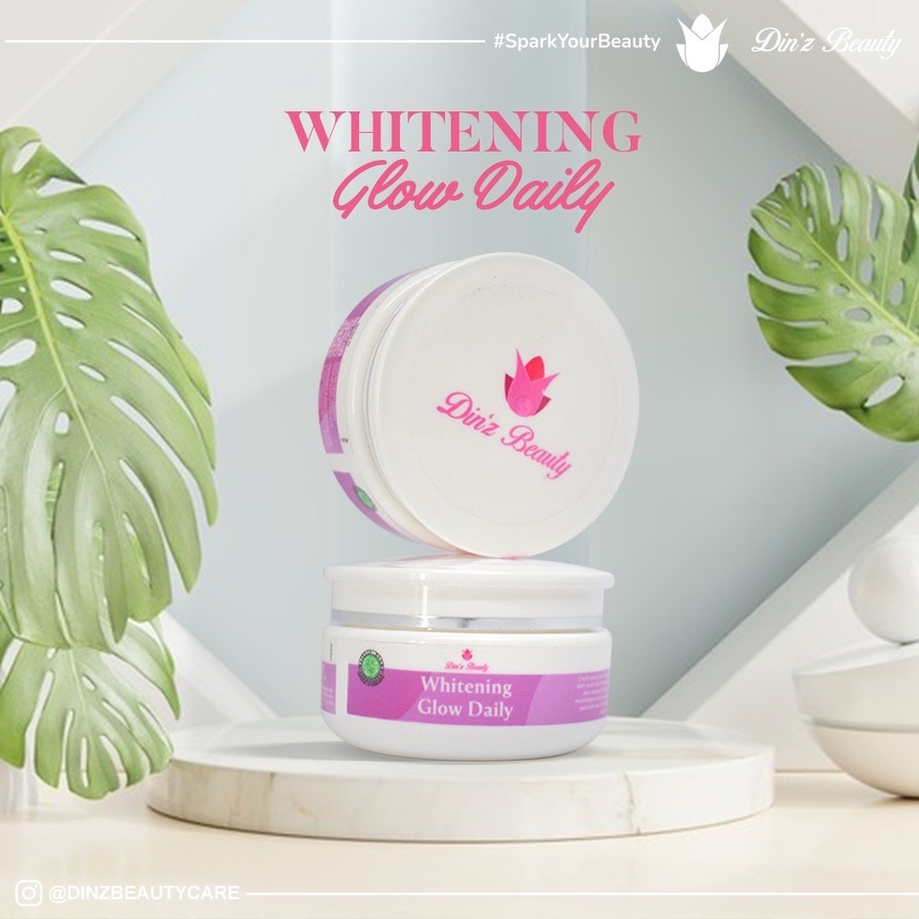 CREAM PEMUTIH GLOW DAILY BY dinz beauty /CREAM siang Whitening