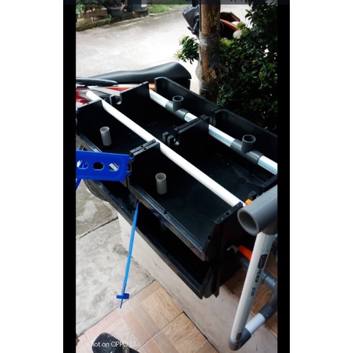 

box budidaya kepiting lengkap berikut pipa 40x32x18