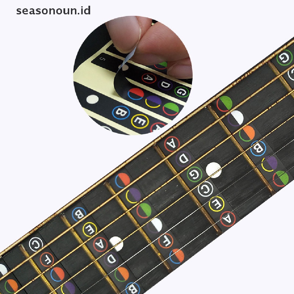 【seasonoun】 Guitar Fretboard Notes Map Labels Sticker Fingerboard Fret Decals For Guitarra .