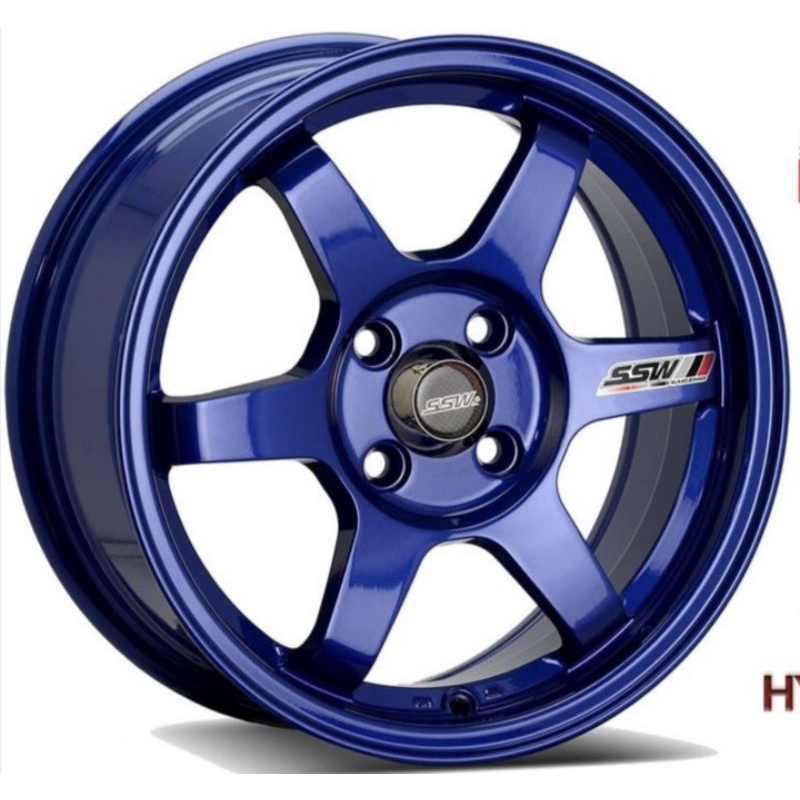 Pakaikan BAN BARU 195 50 15 velg mobil ssw ORIGINAL made in thailand S205 ring 15x6.5 pcd 4x100 et 4