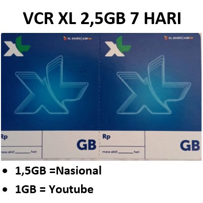 XL HARIAN S, 7hr (3GB-3,5GB) sesuai zona