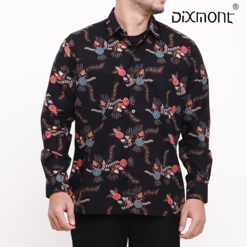 Dixmont Kemeja Pria Batik Panjang Hem BL01321