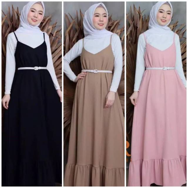 GABY OVERALL MAXI DRESS / OVERALL REMPEL BAWAH