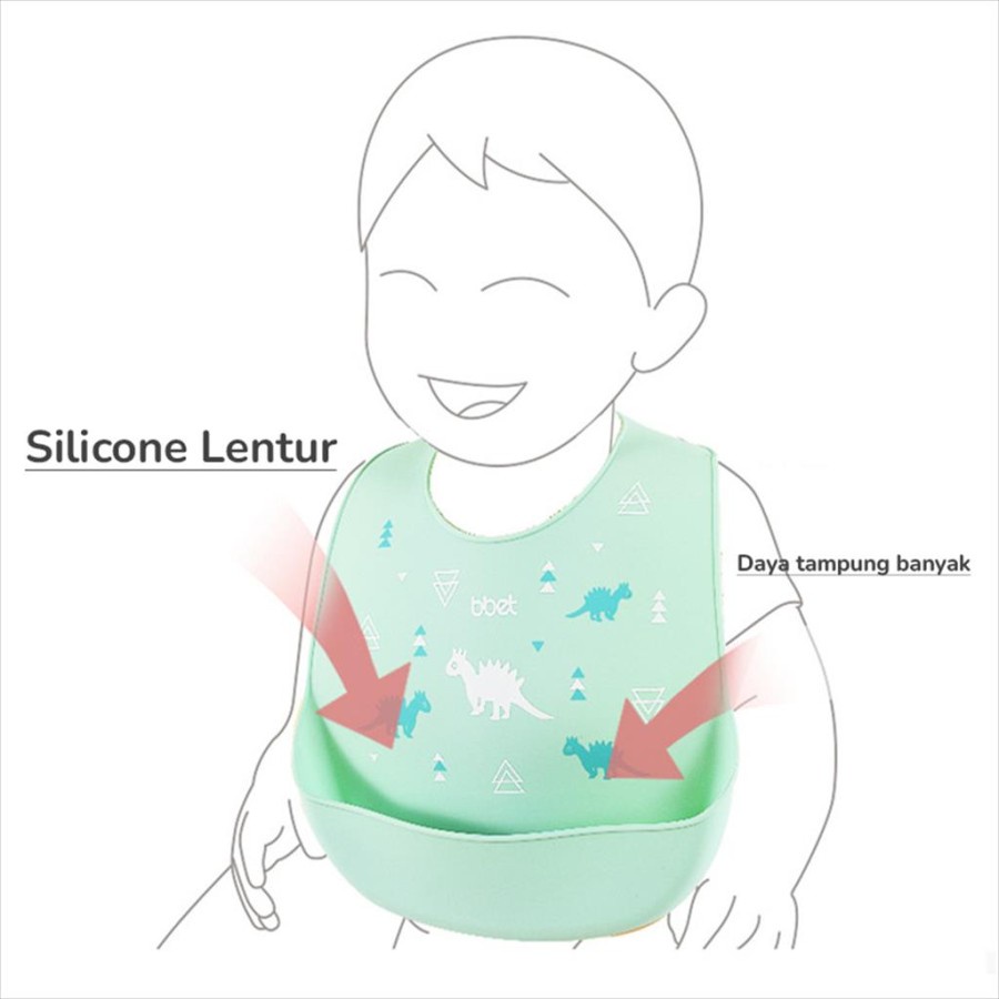 BBET Silicone Bib Adjustable / Celemek Bayi