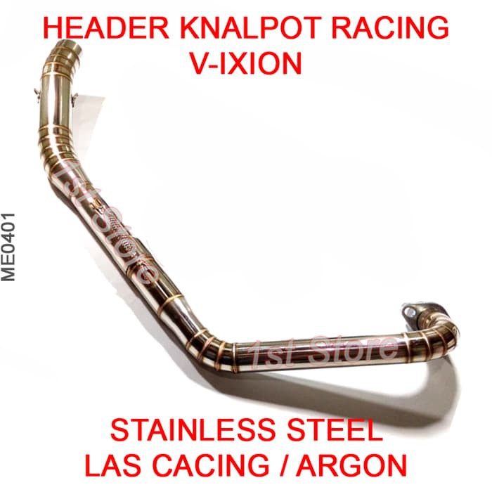 Header Pipa Knalpot Racing V-Ixion Stainless Leheran Leher Vixion