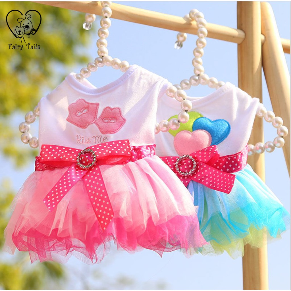 Baju Anjing Kucing Kostum Dress Princess Warna Warni dengan Rok Tutu | Pet Colorful Tutu Princess Dress