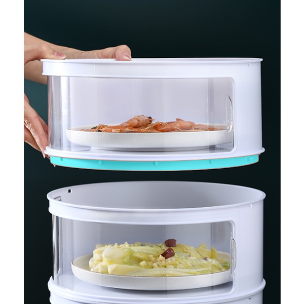 AVVET Rak Tudung Saji Portable 4 Susun Food Cover 5 Tingkat Penutup Makanan Insulasi Tahan Panas Susun