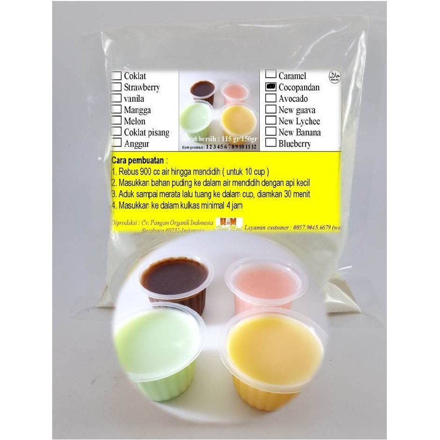 PUDING SUSU BAYI RASA BUAH KEMASAN 115 gr