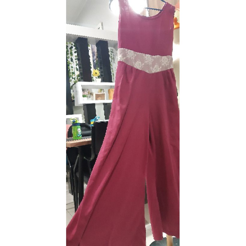 preloved jumpsuit pink kaos