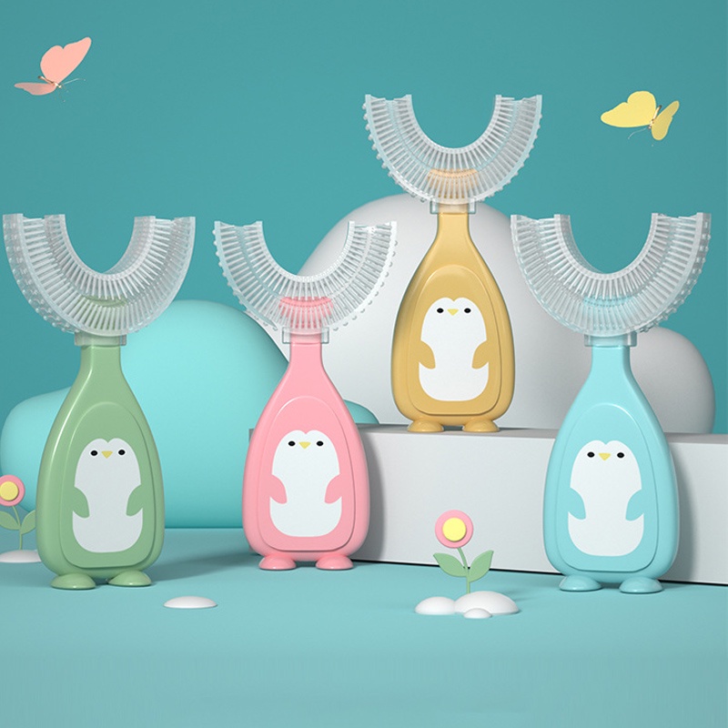 HIPPO LAND Sikat Gigi Anak Bentuk U Bahan Silikon /Tooth Brush Baby Silicon type U Sikat Gigi Anak Sikat/Training Toothbrush 266