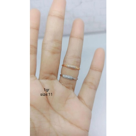 CINCIN TABUNG SIZE TANGGUNG CORR MP / CINCIN PERAK ASLI SILVER 925 LAPIS EMAS/ CINCIN FASHION WANITA TERBARU