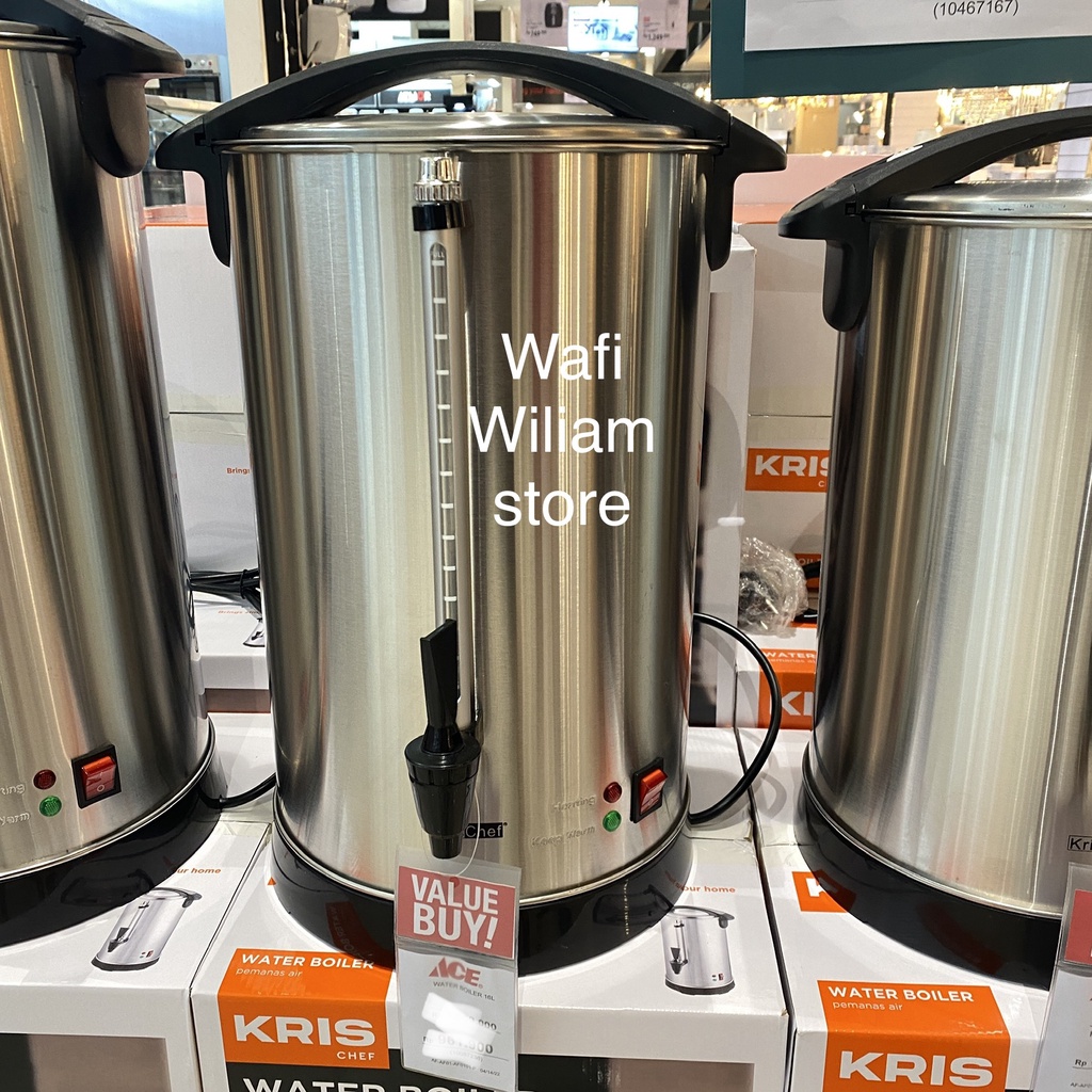 Krischef Krisbow water boiler pemanas air teko Listrik 16 Liter